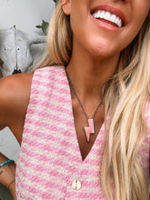 Load image into Gallery viewer, Pink Lightning Bolt Necklace - Turnback Pony ™ - Necklaces
