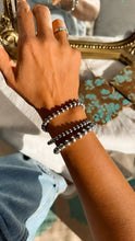 Load image into Gallery viewer, 3 Strand Varied Size Navajo style Pearl Bracelet - Turnback Pony ™ - Bracelets
