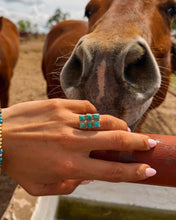 Load image into Gallery viewer, Sunday 6 Stone Adjustable Gold Ring - Turnback Pony ™ -