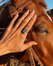 Load image into Gallery viewer, Sunday 6 Stone Adjustable Gold Ring - Turnback Pony ™ -