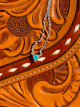 Load image into Gallery viewer, Alara Diamond and Turquoise Necklace Sterling Silver - Turnback Pony ™ - Necklace