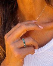 Load image into Gallery viewer, Mae Diamond & Turquoise Sterling Silver Ring