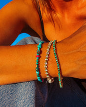 Load image into Gallery viewer, Handmade Turquoise Nuggets with Pink Opal Bracelet