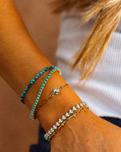 Load image into Gallery viewer, 3mm Kingman Nugget Turquoise with Matrix Bracelet