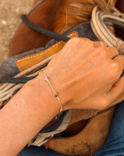 Load image into Gallery viewer, Pink Dahlia Large Pony Club Bracelet - Turnback Pony ™ - Necklace