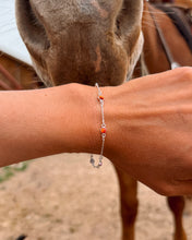 Load image into Gallery viewer, Pink Dahlia Large Pony Club Bracelet - Turnback Pony ™ - Necklace