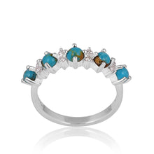 Load image into Gallery viewer, Scarlett Diamond & Turquoise Sterling Silver Ring
