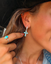 Load image into Gallery viewer, Silver Cross Huggies - Turnback Pony ™ - Earring