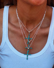 Load image into Gallery viewer, Vail Cross Necklace on Paperclip Chain
