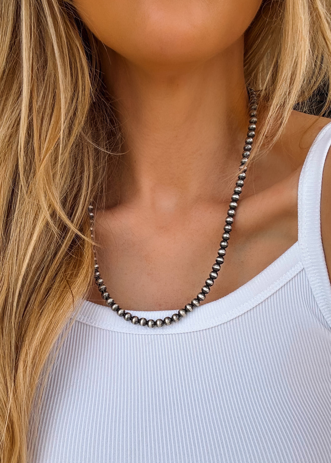 6mm 20 inch Navajo Style Pearls