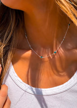 Load image into Gallery viewer, Turquoise Dainty Pony Club Necklace
