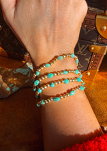 Load image into Gallery viewer, Ester Gold Navajo Style Pearl Bracelet
