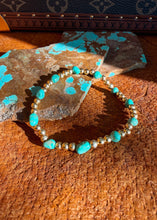 Load image into Gallery viewer, Ester Gold Navajo Style Pearl Bracelet
