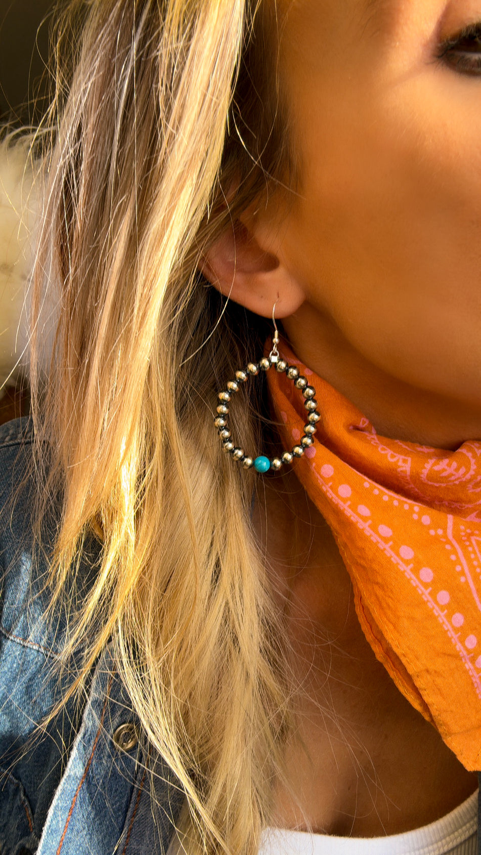Hamilton Navajo Pearl Style Earrings - Turnback Pony ™ - Earrings