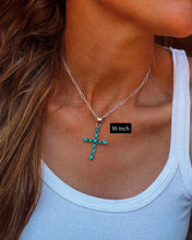 Load image into Gallery viewer, Vail Cross Necklace on Paperclip Chain
