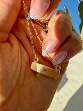 Load image into Gallery viewer, FLAWED Turquoise Gold Bar Necklace - Turnback Pony ™ - Necklace
