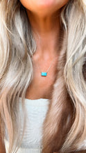 Load image into Gallery viewer, Gold Turquoise Bar Necklace - Turnback Pony ™ - 
