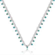 Load image into Gallery viewer, Rory Diamond Turquoise Necklace
