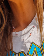 Load image into Gallery viewer, Pink Dahlia Large Pony Club Necklace
