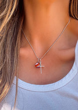 Load image into Gallery viewer, He Lives Necklace (Pink Dahlia)
