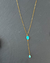 Load image into Gallery viewer, Gold Plated Kingman Lariat Necklace
