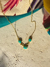 Load image into Gallery viewer, 3 Stone Gold Necklace
