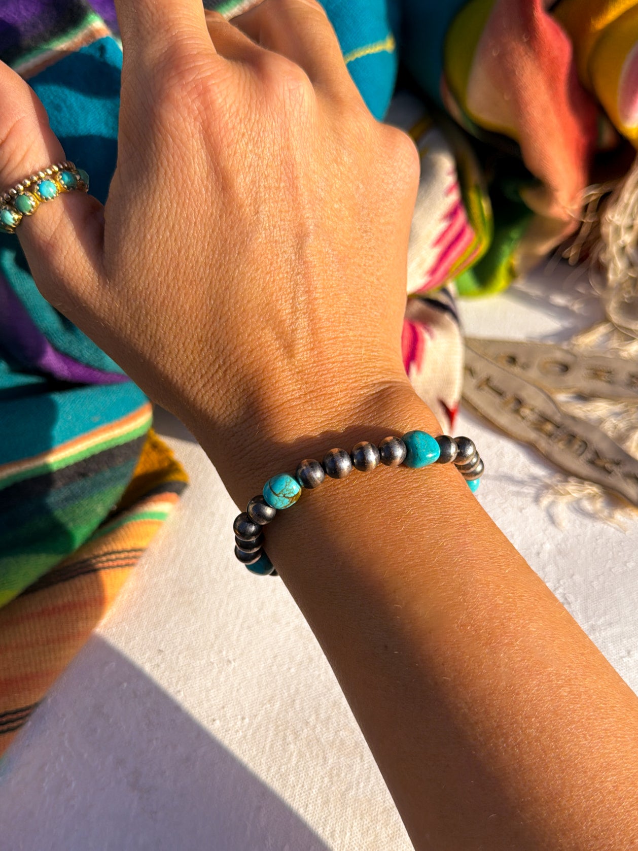 Arizona Navajo Style Pearl Bracelet - Turnback Pony ™ - Bracelet