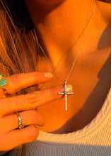 Load image into Gallery viewer, Ava Sterling Cross Necklace - Turnback Pony ™ - NECK
