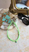 Load image into Gallery viewer, Beth’s Handmade Necklace in Lime Green - Turnback Pony ™ - 
