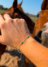 Load image into Gallery viewer, Dainty Turquoise Pony Club Bracelet - Turnback Pony ™ - Bracelet
