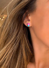 Load image into Gallery viewer, Dad’s Cotton Candy Oval Studs - Turnback Pony ™ - Earring
