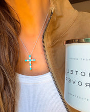 Load image into Gallery viewer, Solara Silver Cross Necklace - Turnback Pony ™ - Necklace
