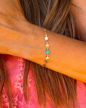 Load image into Gallery viewer, Gold Star with Stone Bracelet
