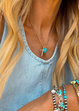 Load image into Gallery viewer, Gold Cross Necklace - Turnback Pony ™ - Necklace
