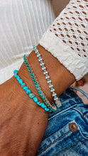 Load image into Gallery viewer, Triple Crown Diamond and Turquoise Bracelet
