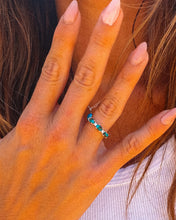 Load image into Gallery viewer, Mae Diamond &amp; Turquoise Sterling Silver Ring

