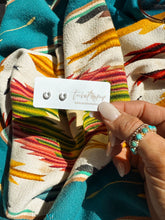 Load image into Gallery viewer, Dainty Silver Horseshoe Earrings
