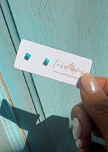 Load image into Gallery viewer, Square Stud Earrings - Turnback Pony ™ - 
