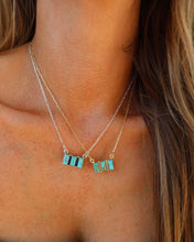 Load image into Gallery viewer, Triple Turquoise Bar Necklace
