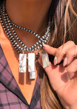 Load image into Gallery viewer, Wild Horse Vertical Bar Navajo Style Pearls
