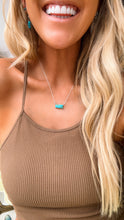 Load image into Gallery viewer, Mini Turquoise Bar Necklace
