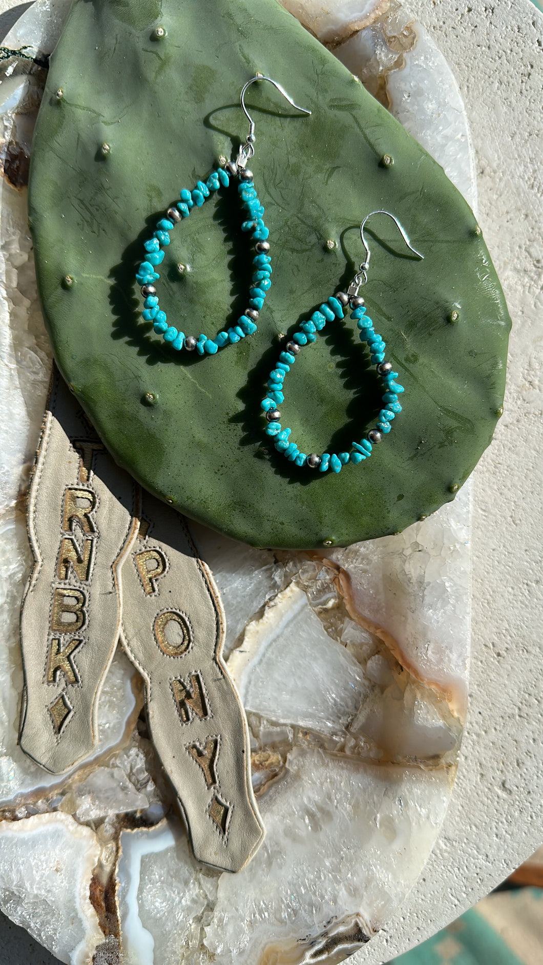 Colusa Navajo Pearl Style Earrings - Turnback Pony ™ - Earrings