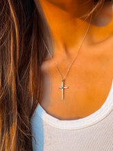Load image into Gallery viewer, Ava Sterling Cross Necklace - Turnback Pony ™ - NECK

