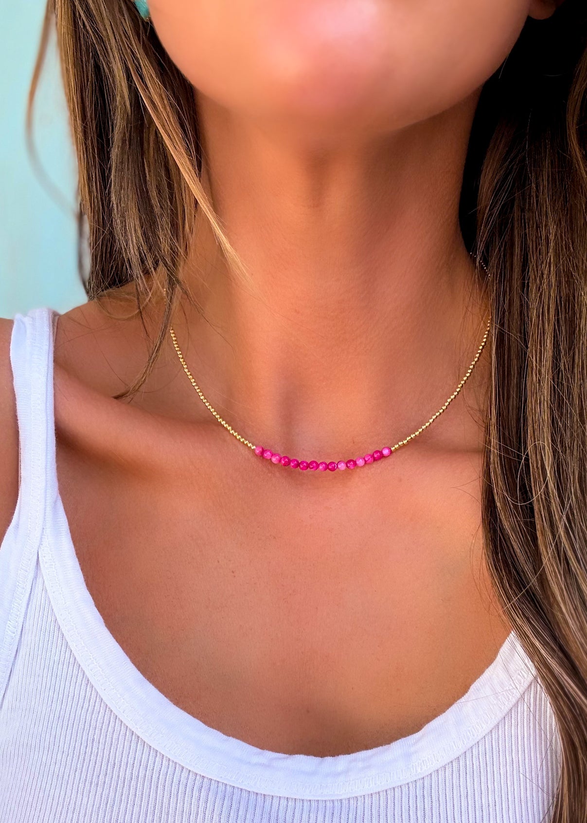 Ruby Gold Necklace - Turnback Pony ™ - Necklace
