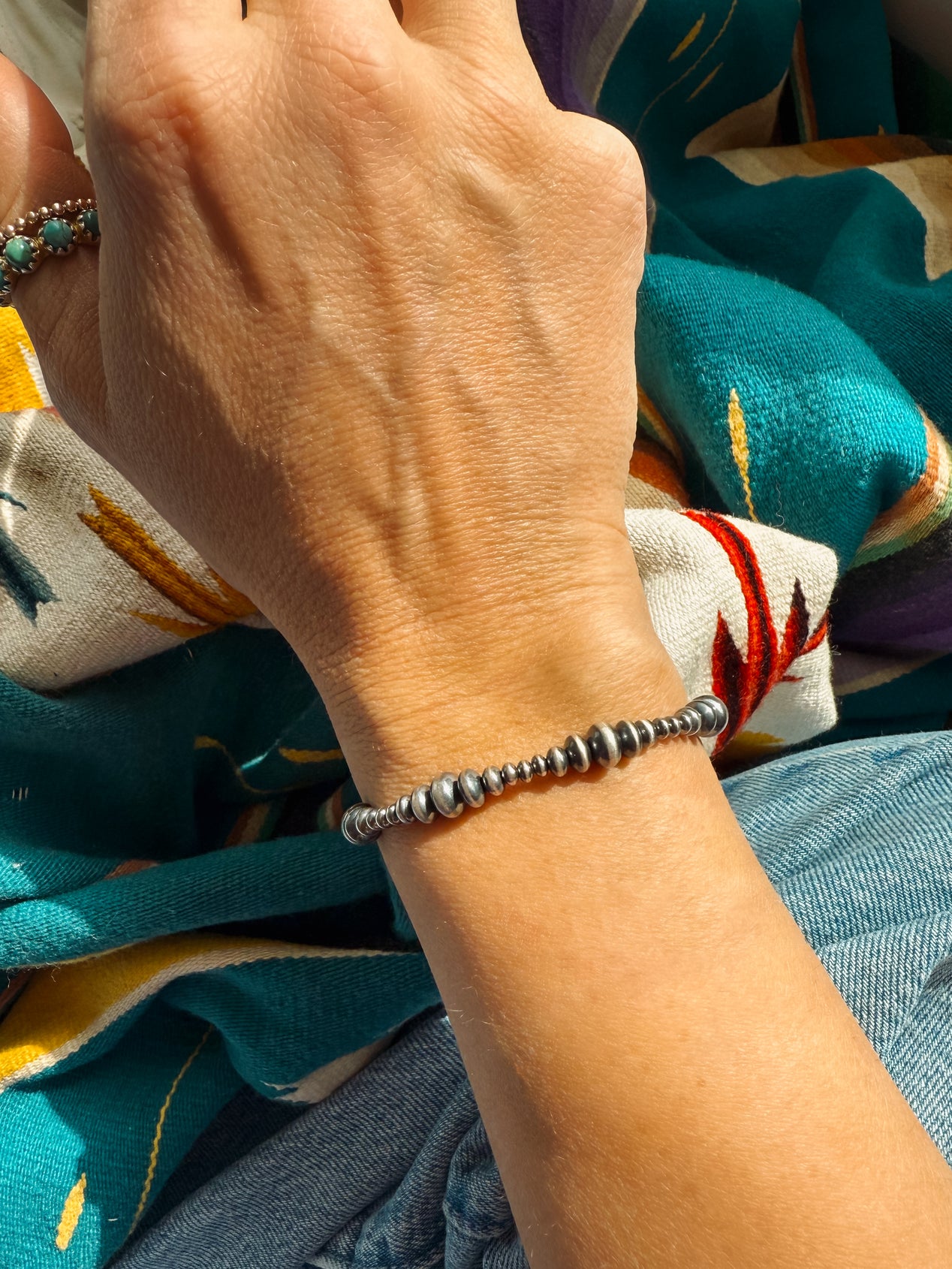 Varied Navajo Style Pearl Bracelet - Turnback Pony ™ - Bracelet