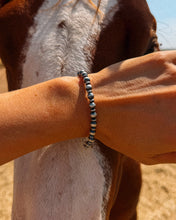 Load image into Gallery viewer, Wild Pony Rondelle and 6mm Navajo Style Pearl Bracelet
