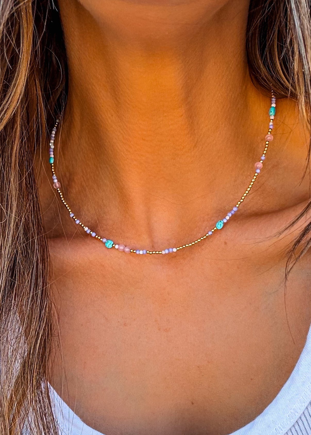 Lilac Gold Necklace - Turnback Pony ™ - Necklace