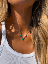 Load image into Gallery viewer, 3 Stone Gold Necklace
