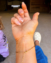 Load image into Gallery viewer, Gold Paperclip with Turquoise Bracelet
