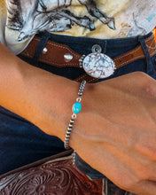 Load image into Gallery viewer, Turquoise and Navajo Style Pearl (Bracelet B)
